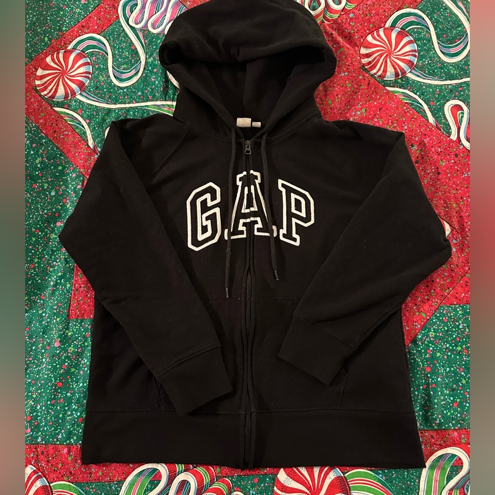 GAP Kids Black Zip-Up Hoodie